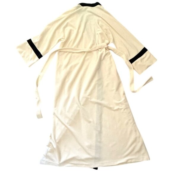 Vintage Vanity Fair Womens Size Large Long Cream Robe Elegant Old Hollywood - Picture 3 of 12